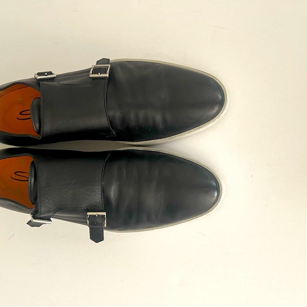 Santoni Black Oxfords Sleek Formal Design size US 11.5 - Picture 3 of 10